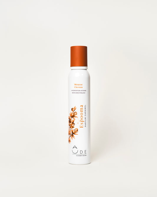 Mousse soin pour cheveux fragrance caramel